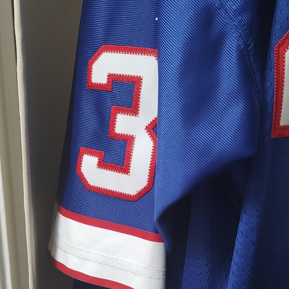 Thurman Thomas Throwback Reebok Blue Jersey with Red and White Accents - Picture 3 of 14